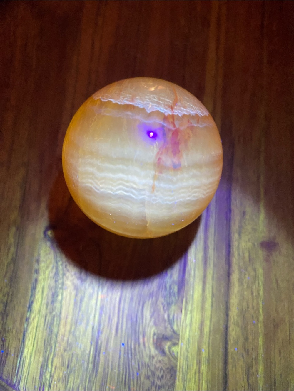 Yellow fluorite sphere - Picture 3 of 4